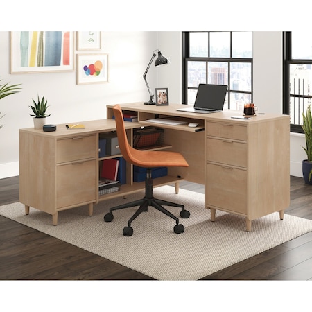 Sauder L-Desk, 53.54 in D X 30.2 in H, 59.06 in W X Engineered wood 433361